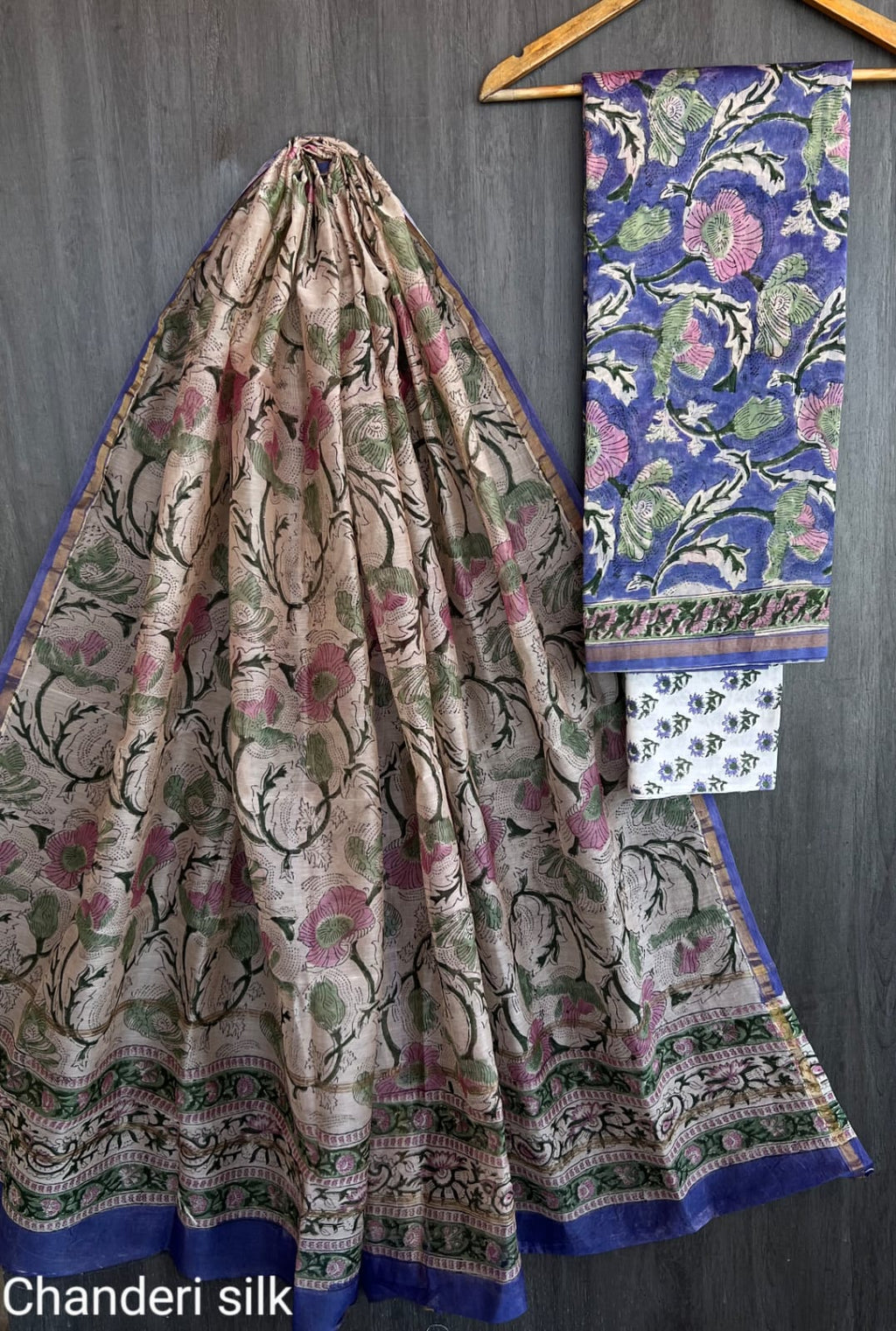 Unstiched Chanderi Salwar Suit