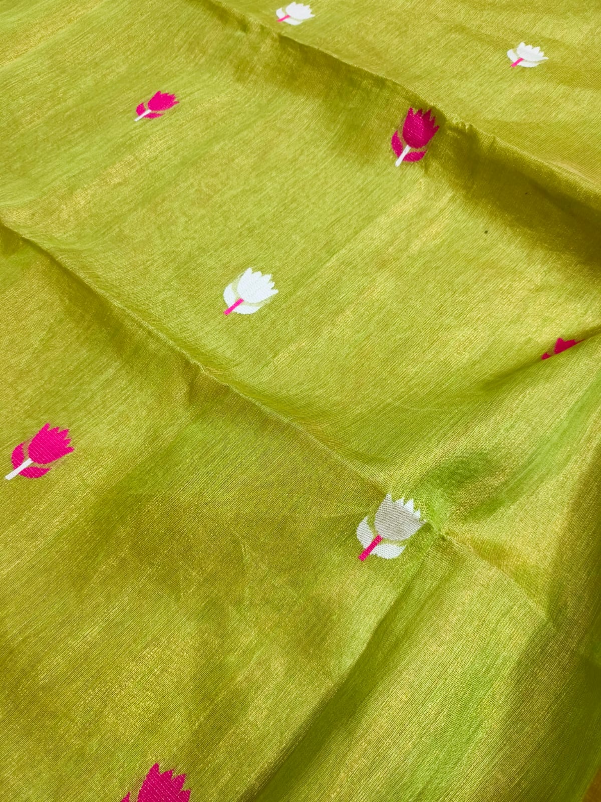 Tissue Linen Paithani Pallu