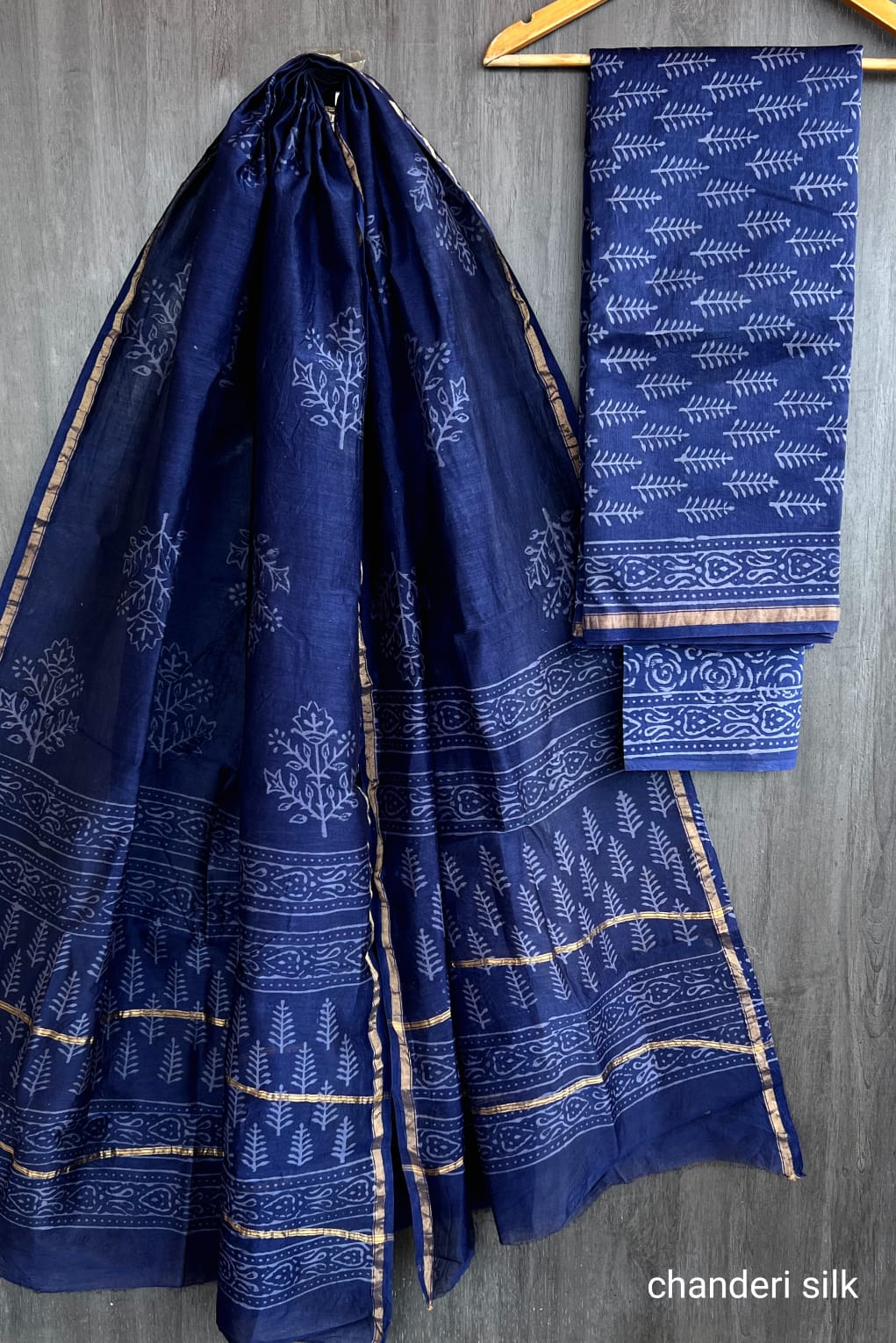 Unstiched Chanderi Salwar Suit