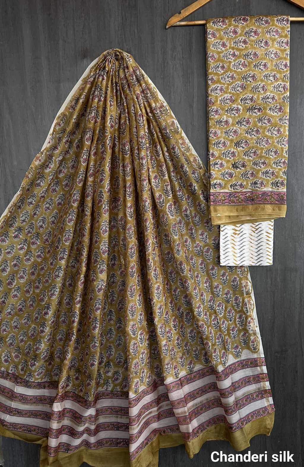Unstiched Chanderi Salwar Suit