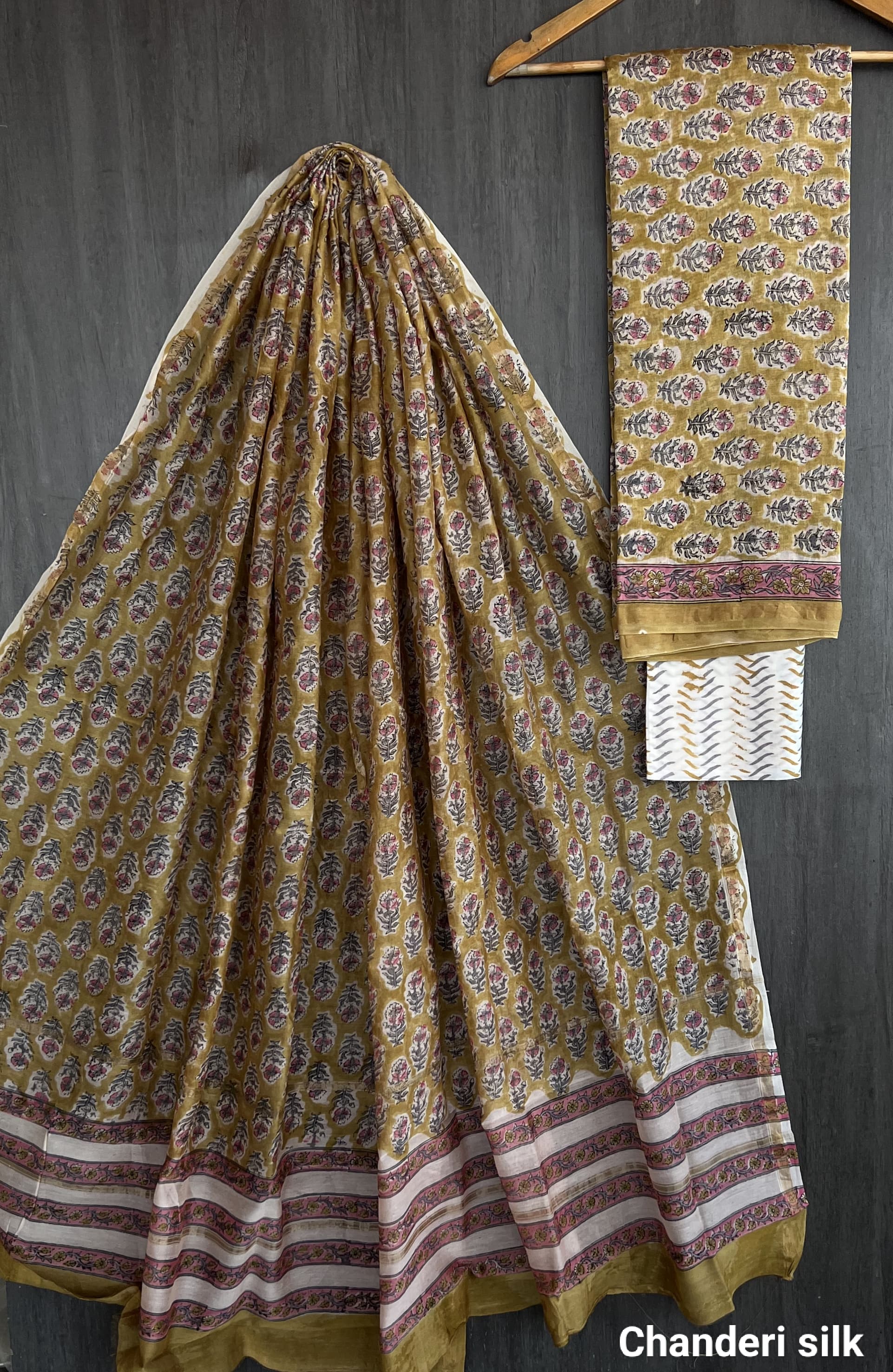 Unstiched Chanderi Salwar Suit
