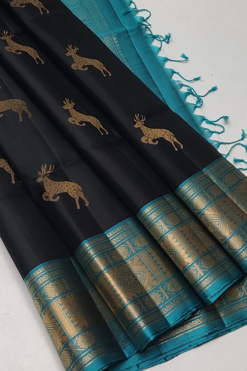 Pure Kanjeevaram Soft Silk Saree